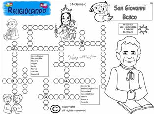 Religiocando anno scolastico 2018-2019 San Giovanni Bosco, Don Bosco, San Francesco, Word Search Puzzle, Bullet Journal, Comics