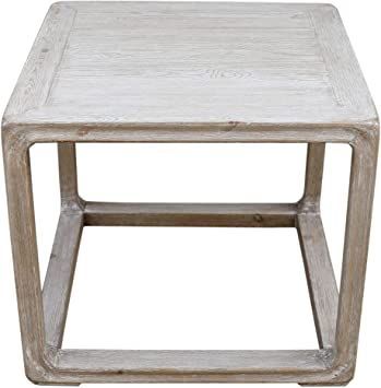 Lily’s Living Reclaimed Wood Peking Square Weathered White Wash Finish, 20 Inch Tall Table (Side) Hallway Colours, Tall End Tables, White Wash Finish, C Table, Tall Table, Weathered White, Square Side Table, End Table Sets, Wood End Tables