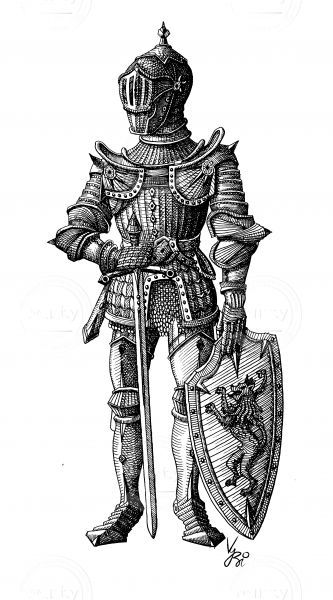 Medieval Knight Armor, Medieval Tattoo, Knight Tattoo, Armor Tattoo, Woodcut Art, Geometry Shape, Knight Art, Knight Armor, Suit Of Armor