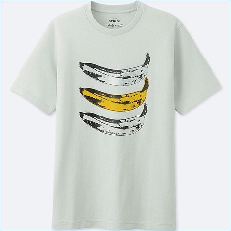 UNIQLO SPRZ NY Silver Factory Graphic Bananas Andy Warhol T-Shirt Uniqlo Men, What To Wear Today, James Cameron, Mens Short Sleeve Shirt, Men's Graphic T Shirt, Oprah Winfrey, Andy Warhol, Trendy Tshirts, Sports Shirts