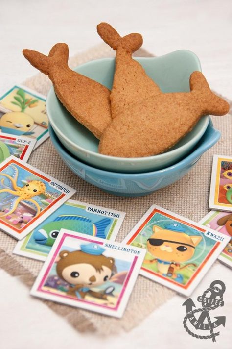 Octonauts Fish Biscuits Recipe, Octonauts Cupcakes, Fish Biscuits, Octonauts Party, Halloween Party Drinks, The Octonauts, How To Make Fish, Fish Cookies, Coffee Vanilla