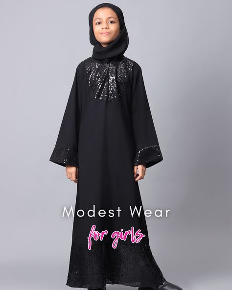 Nabia has added abaya for girls in their modest kids collection 🎀✨🫶 Checkout them before they run out of stock Limited Stock | Price starts only at 900rs | Cod available | Free shipping on orders above Rs 500 | Shipping all over India | Easy Return and Exchange Policy | Latest Designs | Comfortable Nida matte fabric Shop now: www.nabia.in Follow for more updates @nabia.in #kidsabaya #girlsabayas #abaya #kidsfashion #modestfashion #nabia #explore Abaya Designs Latest Black, Kids Abaya, Abaya Designs Latest, Matte Fabric, Abaya Designs, Kids Collection, Run Out, Fabric Shop, Kids' Fashion