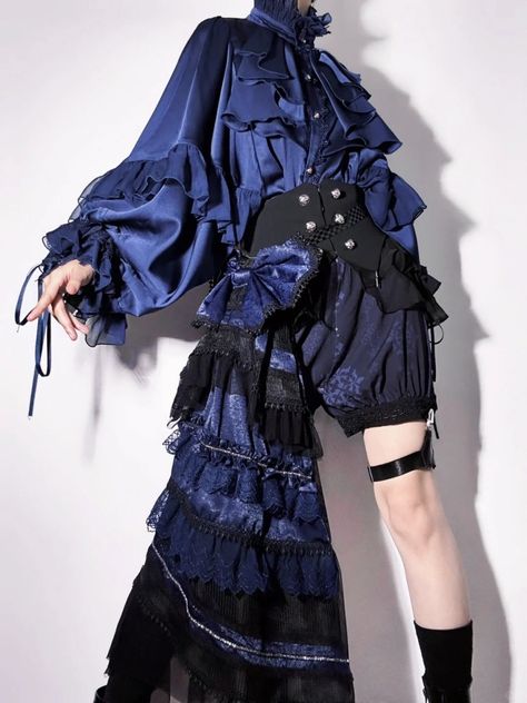 Original Design Gothic Lolita Ouji Lolita Versatile Side Hem Character Clothing Reference, Ouija Fashion, Blouse 2023, Ouji Fashion, Concept Clothing, Fashion Inspiration Design, 가을 패션, Fashion Design Clothes, Really Cute Outfits