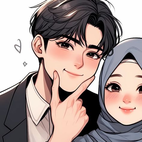 Rs Photo Anime, Good Instagram Bios, Anime Love Story, Anime Muslim, Cute Muslim Couples, Manga Couple, Best Anime Couples, Anime Cover Photo, Animated Love Images