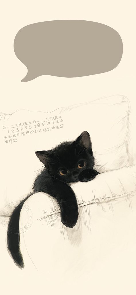 White And Black Cat Wallpaper, Cute Cat Homescreen Wallpaper, Cute Cats Wallpaper Aesthetic, Cute Cats Aesthetic Wallpaper, Black Cat Lockscreen, Aesthetic Cat Wallpaper Iphone, Wallpaper Theme Ideas, Cute Black Cat Wallpaper, Cat Wallpaper Lockscreen