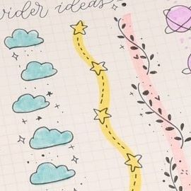 Border Ideas With Highlighter, Journal Ideas With Highlighters, Border With Highlighter, Doodles For Project, Highlighter Journal Ideas, Cute Highlighter Doodles, Highlighter Ideas Notes, Cute Notebook Ideas For School, Borders With Brush Pens