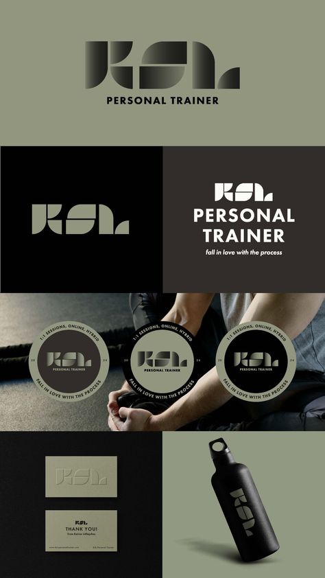 Personal Trainer Brand Identity Brand Board Personal Trainer Advertising, Fitness Brand Mood Board, Fitness Moodboard Aesthetic, Sport Coach Aesthetic, Personal Trainer Brand Identity, Certified Personal Trainer Aesthetic, Personal Trainer Logo Ideas, Personal Training Branding, Fitness Brand Identity