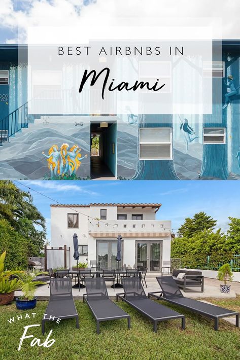 The BEST Miami Airbnbs: You'll Fall in Love with Miami | 2021 Miami Airbnb, Miami Beach House, Trip To Miami, Brickell Miami, Miami Houses, Downtown Miami, North Beach, Planning A Trip, Design District