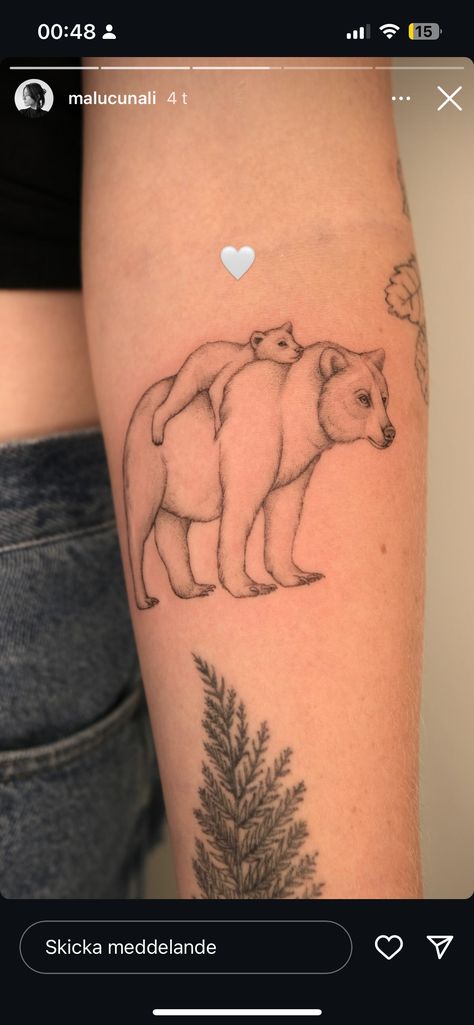 Dainty Bear Tattoo, Bear Tattoos Feminine, Bear Tattoos, Bear Tattoo, Fine Line Tattoos, Line Tattoos, Tatting, Tattoo Ideas, Tattoos