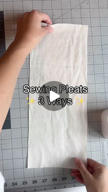 Gianna | Petite Sewing and Patterns on Instagram: "Let’s break this down! ⬇️⬇️  1. The Knife Pleat - I made lines 1.5” apart making sure the ends left me enough room for seam allowance. You can make your pleats as big or as small as you want!   2. The Box Pleat - the example here is showing the back of a traditional button up shirt! You will most likely always find this pleat just below the yolk of a button up. The 3 notches represents 2” in width on the CB.   3. The Inverted Pleat - this pleat is the “wrong side” of the box pleat! The method is the same, it’s just on the other side of the fabric. The stitch line for both inverted and box is about 1.5” long.   For an in-depth version of videos like this, check out @fashionifl virtual classroom! They have hundreds of hours of online classes Shoulder Pleats Pattern, Sewing Pleats Tutorial, Sew Pleats, Sewing Pleats, Pleats Techniques, Box Pleat Dress, Inverted Box Pleat, Pleats Pattern, Knife Pleat