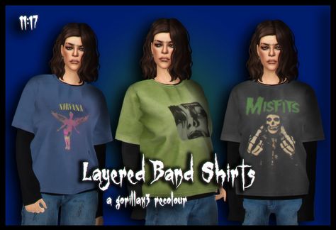 Sims 4 Cc Nirvana Shirt, Sims 4 Grunge Jewelry Cc, Sims4 80s Cc, Sims Cc Band Tees, Band Tee Sims 4 Cc, Sims 4 Band Shirts, Sims 4 Nirvana Cc, Band Sims 4 Cc, Sims Cc 80s