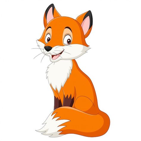 Fox Logo Design, Cartoon Wolf, Happy Fox, Autumn Animals, Fox Images, Fox Drawing, Cartoon Cartoon, Cute Raccoon, Black And White Dog