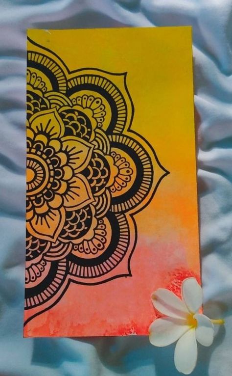 Aesthetic painting and mandala Mandala Art Painting, Simple Mandala Art, Easy Mandala Art, Art Painting Ideas, Mandala Sketch, Painting Ideas Easy, Easy Mandala, Mandela Art, Simple Mandala