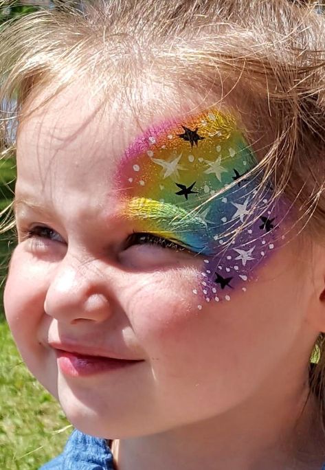 Face Painting Images, Mermaid Cat, Face Painting Easy, Disco Theme, Science Party, Painted Rainbow, Rock Face, Face Painting Designs, Easy Science