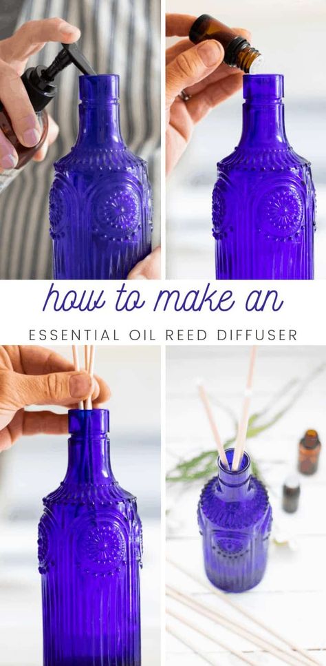 Learn how to make a homemade essential oil reed diffuser with this simple tutorial. Receive the amazing aromatic benefits of essential oils and fill your home with a beautiful scent without having to purchase a diffuser!  #reeddiffuser #diyreeddiffuser #howtomakeadiffuser #essentialoildiffuser Reed Diffuser Recipe, Reed Diffuser Diy, Diy Reed Diffuser, Homemade Diffuser, Our Oily House, Diy Oil Diffuser, Homemade Reed Diffuser, Oil Reed Diffuser, Diy Essential Oil Diffuser