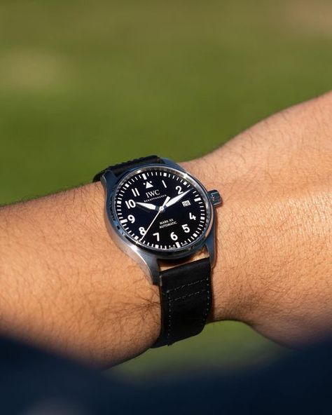 hodinkee on Instagram: "Yes, the IWC Mark XX is technically considered a pilot's watch, but a few features make it a real contender if you're considering an everyday watch that can handle city life just as well as your weekend camp getaway. @brando_menancio goes in-depth with the Mark XX in the latest “A Week on the Wrist” — now on Hodinkee. Photos: @monkey_b_luffy" Iwc Mark Xx, Iwc Spitfire, Iwc Pilot, Moon Watch, Everyday Watch, Field Watches, Time Keeper, Pilot Watch, High End Watches