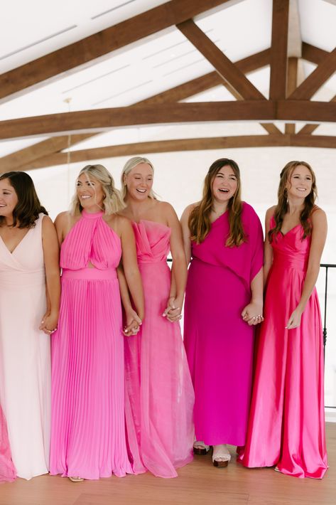 Candy Pink Bridesmaid Dresses, Hunting Wedding, Pink Bridesmaid Dress, Wedding Attire Guest, Pink Cotton Candy, Dress Inspo, Candy Pink, Wedding Attire, Wedding Bridesmaids