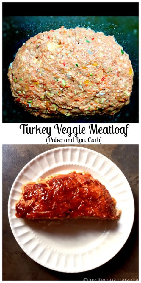 Meatloaf With Veggies, Gluten Free Turkey Meatloaf, Gluten Free Meatloaf Recipe, Veggie Meatloaf, Meatloaf With Oatmeal, Paleo Meatloaf, Healthy Meatloaf, Gluten Free Turkey, Chicken Meatloaf