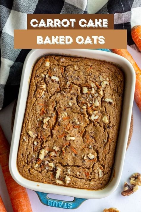 If you like oatmeal then you will LOVE this Carrot Cake version of my famous Baked oats recipe. Super simple and SO GOOD! Baked Carrot Cake Oats, Oat Carrot Cake Recipe, Carrot Cake Baked Oats Recipe, Carrot Baked Oats, Carrot Baked Oatmeal, Oat Carrot Cake, Carrot Cake Baked Oats, Carrot Cake Baked Oatmeal, Oat Cake Recipes