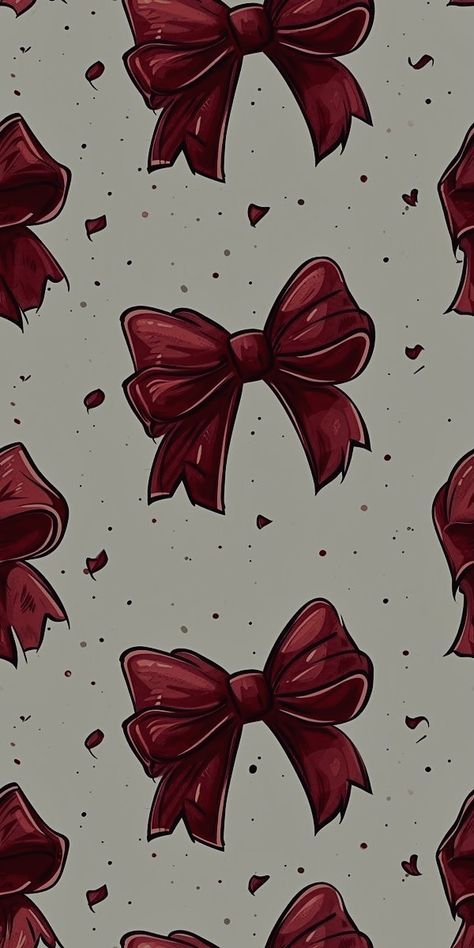 Cute Wallpapers Aesthetic Red Pastel, Red Atheistic Wallpaper, Cute Bows Wallpapers, Tapeta Iphone Aesthetic, Red Butterflies Wallpaper, Christmas Wallpaper With Bows, Dark Red Christmas Wallpaper, Bows Wallpaper Iphone, Christmas Bow Background