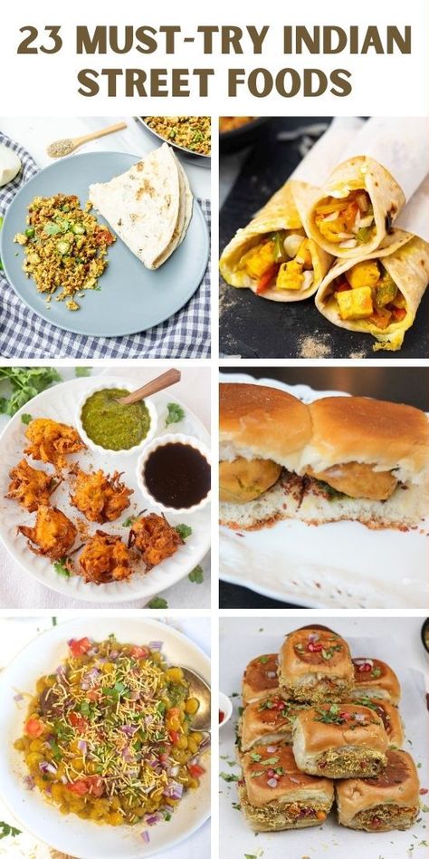 Indian street food recipe collection Fast Food Recipes, Street Food Recipes, Street Food Design, Food Recipes Easy, Culinary Cooking, Indian Appetizers, Indian Street Food Recipes, Healthy Indian Recipes, Food Cart Design