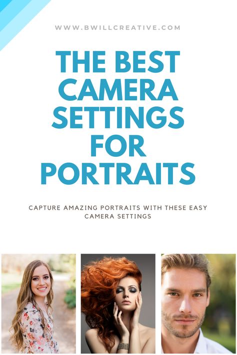 Discover the best camera settings to use for taking better portrait photos even if you're a complete beginner in photography! Camera Settings For Portrait Photography, Best Camera Settings For Indoor Photos, Camera Settings For Portraits, Settings For Portrait Photography, Nikon Camera Settings, Canon Camera Settings, Best Camera Settings, Beginner Photography, Photography Settings