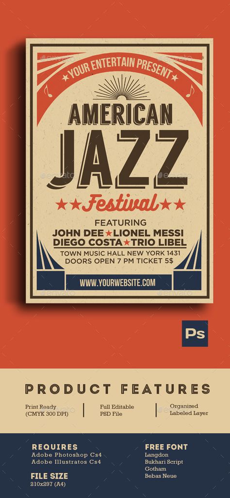 American Jazz Festival Jazz Invitation Design, Festival Invitation Design, Music Festival Flyer, Concert Flyer, Music Flyer, Jazz Poster, Festival Flyer, Music Festival Poster, Music Poster Design