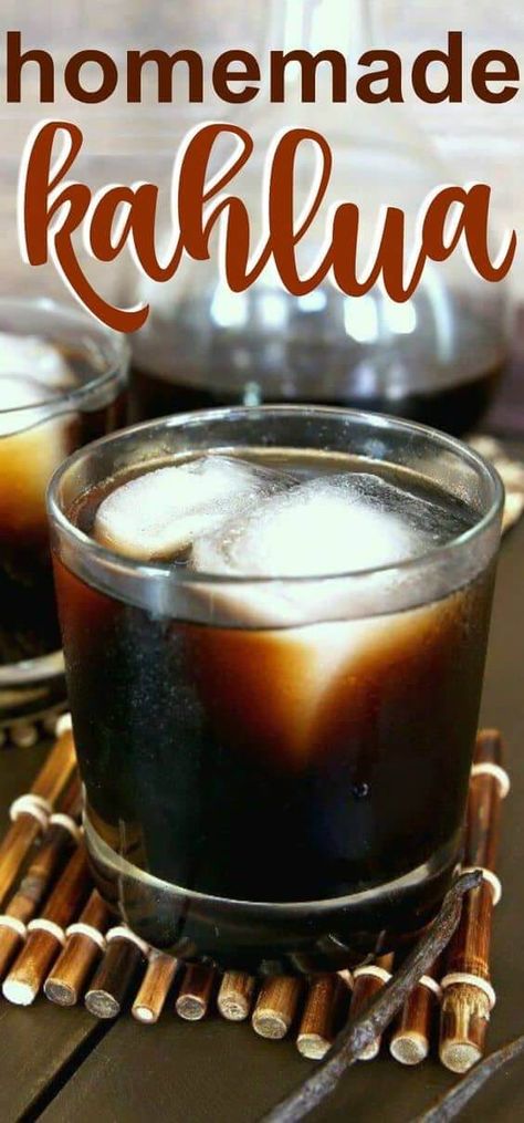 Homemade Kahlua With Rum, Kahlua Recipes Homemade, Homemade Kaluha Recipes, Homemade Kaluah, Kalua Recipe, Kaluha Recipes, Kaluah Recipes, Homemade Liqueur, Homemade Kahlua