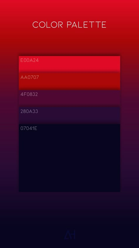 Dark Purple color palette by @azmihidayaat Dark Vibrant Color Palette, Dark Sunset Color Palette, Dark Website Color Palette, Navy And Purple Color Palette, Vibrant Purple Color Palette, Spotify Color Palette, Bright Purple Color Palette, Deep Purple Color Palette, Dark Color Palettes