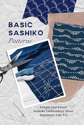 Amazon.in: Sashiko Pattern Examples, Sashiko Pattern, Sashiko Embroidery, Japanese Embroidery, Embroidery Patterns Free, Embroidery For Beginners, Simple Patterns, Step By Step Instructions, Embroidery Stitches