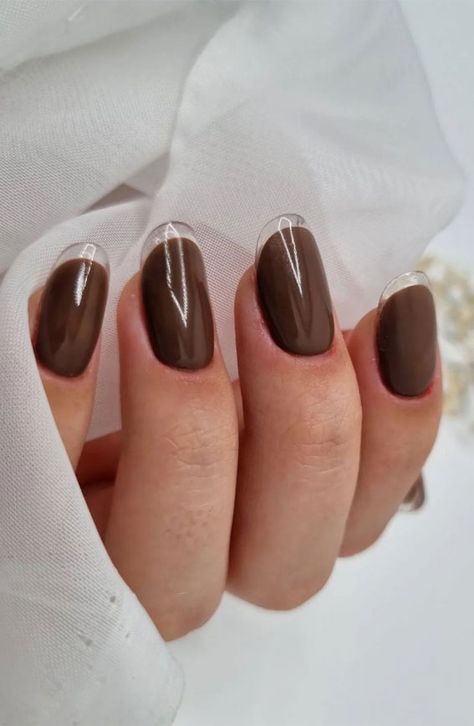 french nails, french glass nails, clear tip nails, french manicure, nail trends, french glass manicure, french clear tips, transparent tip nails, french tip nails Clear Tip Nails, Brown Nails French, French Glass Nails, Glass Manicure, Nails French Manicure, Nails Clear, French Glass, Tip Nails, Glass Nails