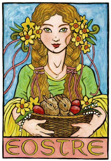 Eostre, Germanic Goddess of Spring and the Dawn Witchy Mantras, Goddess Ostara, Goddess Eostre, Snow Animation, Norse Deities, Pagan Festivals, Inner Journey, Vernal Equinox, Spring Equinox