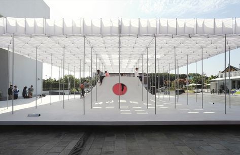 Floating Pavilion, Temporary Architecture, Pool Pavilion, Modern Architecture Interior, Pavilion Architecture, Temporary Structures, Parametric Design, Architect Design, Taipei