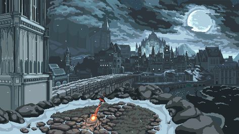 Gif Pixel Art Animation, Animated Wallpaper For Pc, Dual Screen Wallpaper, Pixel City, Desktop Wallpaper 1920x1080, Pixel Art Landscape, Anime Wallpaper 1920x1080, Gif Background, Castle Background