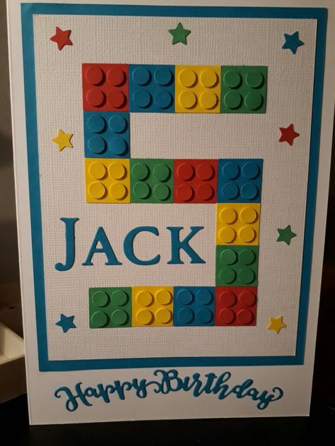 Lego Birthday Card Ideas, Lego Birthday Card Diy, Lego Card Ideas, Lego Birthday Cards Handmade, Lego Cards Handmade, Lego Cards, Lego Birthday Cards, Lego Card, Birthday Card Ideas