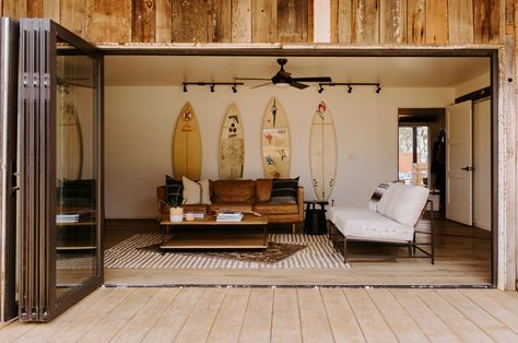 The Bride Entered on a Jet Ski for this Laid-Back Wedding at Kelly Slater's Surf Ranch - Green Wedding Shoes Kelly Slater Surf Ranch, Surf Interior, Surf Bungalow, Surf House Decor, Surf Lodge, Kelly Slater, Laid Back Wedding, Unusual Wedding, Surf Decor