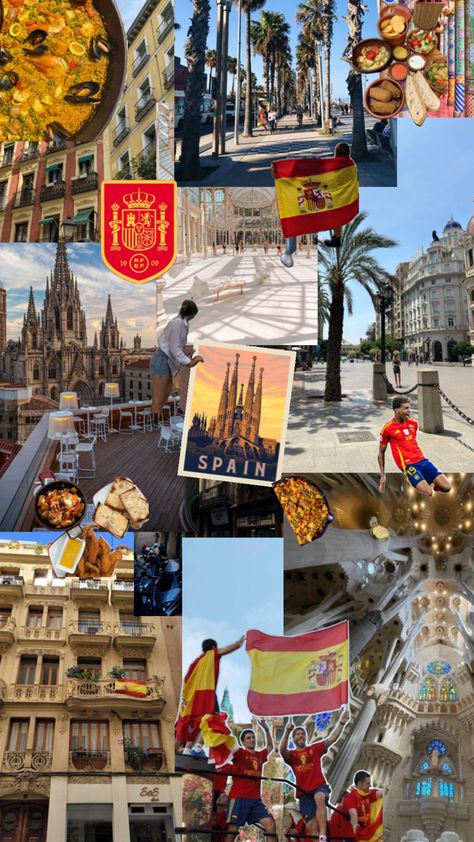 #Spain #aesthetic #collage #paella #football #Madrid #Barcelona #foodinspain #viralposts Spain Collage, Madrid Spain Aesthetic, Madrid Aesthetic, Barcelona Aesthetic, Spain Football, Spain Aesthetic, Madrid Barcelona, Barcelona Travel, I Want To Travel