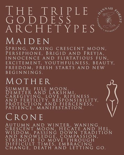 Wicca Triple Goddess, Celtic Triple Goddess, Triple Goddess Aesthetic, Pagan Knowledge, Outer Gods, Goddess Archetypes, Divination Witch, The Triple Goddess, Hecate Goddess