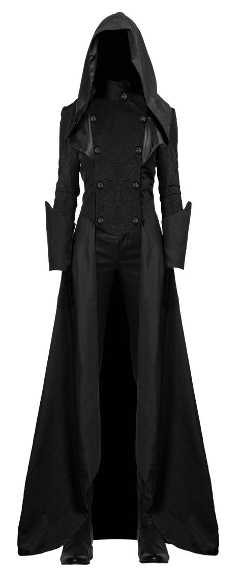 A small modification coat found on tumblr - now for Wraith ( I'm not sure... it could be a Hogan McLaughlin work???) (photomanipulation) Outfits With Cloaks, Fantasy Coat Design, Fantasy Villain Dress, Assassin Clothes Women, Assassins Clothing, Assasin Clothes, Necromancer Clothes, Cloaked Assassin, Women Assassins Outfit