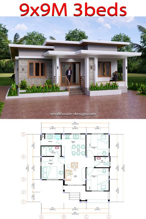 Photos On House Design Idea 7E6 Unique Small House Plans, Modern Bungalow House Plans, Modern Bungalow House Design, Bungalow Style House, Affordable House Plans, Small House Layout, Custom Home Plans, Modern Bungalow House, Building House Plans Designs