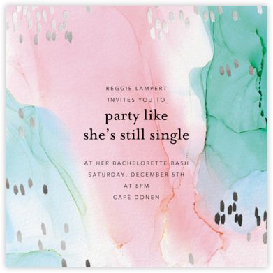 Bachelorette party invitations - online at Paperless Post Online Birthday Invitations, Modern Classic Wedding Invitations, Online Party Invitations, Cocktail Party Invitation, Pastel Birthday, Bachelorette Invitation, Belated Birthday Card, Kids Birthday Themes, Adult Birthday Invitations