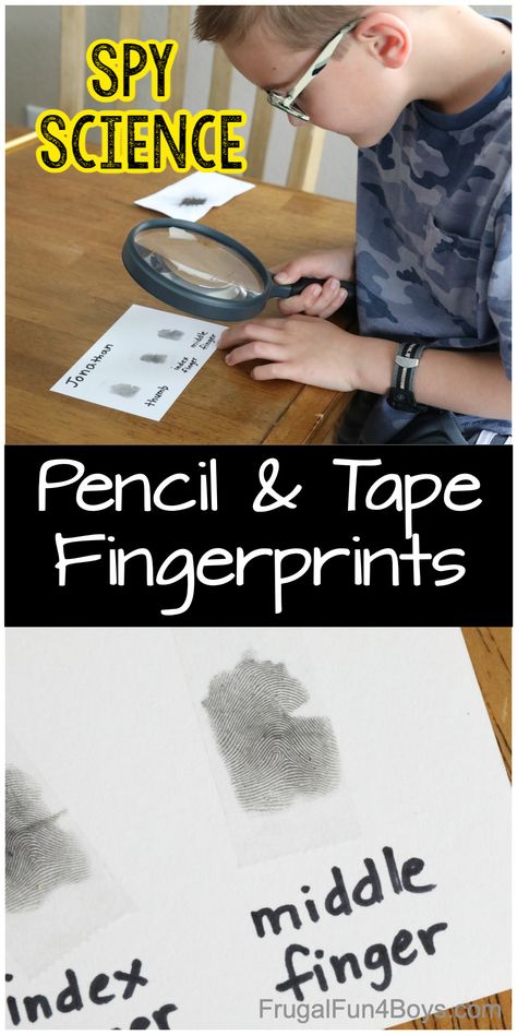 Detective Science: Fingerprinting - Frugal Fun For Boys and Girls Spy Decoder, Detective Crafts, Decoder Wheel, Mystery Crafts, Detective Theme, Steam Ideas, Spy Party, Science Activity, Spy Kids