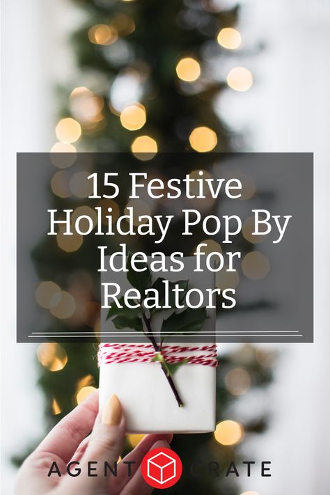 The holidays are a great time to show your real estate clients and sphere of influence some extra love. Small gestures can go a long way in building relationships and showing people that you care. In real estate, this can be especially important! So we’ve put together a list of 15 festive holiday pop by ideas for realtors that are sure to bring some holiday cheer. Christmas Pop Bys For Realtors, Real Estate Marketing Gifts Christmas, Small Pop By Gifts, Client Appreciation Holiday Gifts, Christmas Gifts From Realtors, Realtor Holiday Gifts, Coffee Pop Bys Real Estate, Real Estate Marketing Pop By Ideas, Christmas Gifts For Real Estate Clients