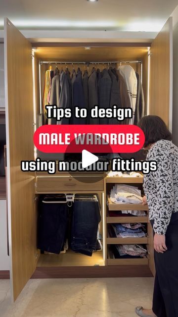 Ward Robe Design For Bedroom, Gents Wardrobe Design, Male Wardrobe Ideas, Cupboard Outer Design, Men’s Wardrobe Design, 2 Door Wardrobe Design Modern, Luxury Wadrobe Designs, Wardrobe Design For Men, Inside Of Wardrobes