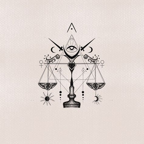 Scales Balance Tattoo, Powerful Meaning Tattoos Men, Libra Scales Art, Scale Balance Tattoo, Egyptian Scales Of Justice Tattoo, Scale Tattoo Balance, Life Balance Tattoo, Scales Tattoo Balance, Justice Scales Tattoo