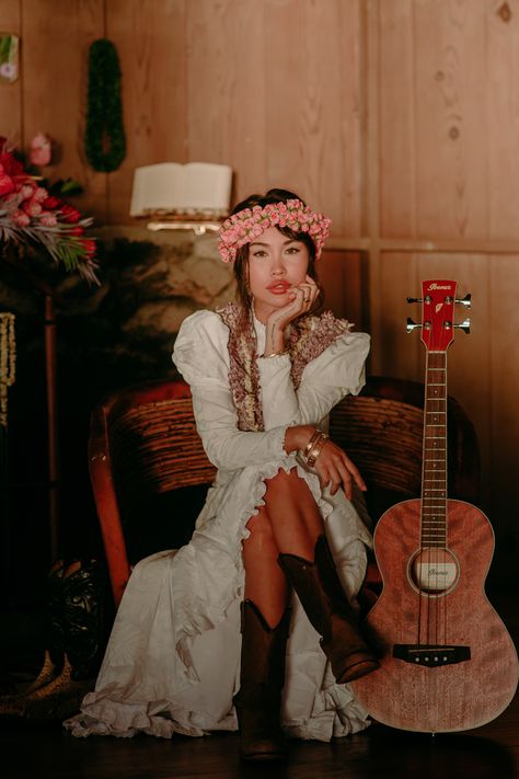 Hawaiian Cowgirl, Island Theme Wedding, Hawaiian Royalty, Boho Birthday Party, Country Gal, Hawaii Dress, Character Clothing, Hawaiian Theme, Rock N Roll Bride