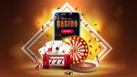 Online casino, orange banner with smartp... | Premium Vector #Freepik #vector #slot-game #slot #casino-chips #casino-slot Online Casino Slot Machine, Bell 212, Orange Banner, Game Money, River Monsters, Rummy Game, Casino Logo, Online Casino Slots, Mobile Casino