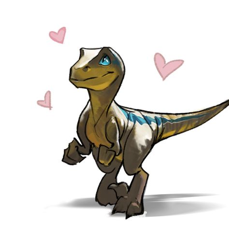 Raptor Drawing, A Dinosaur, Jurassic World, Tumblr, Travel, Blue