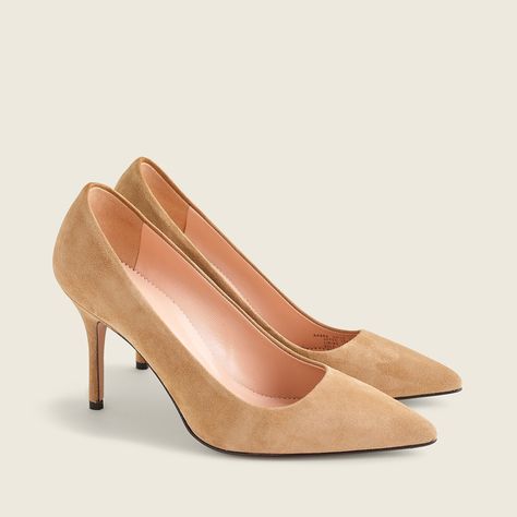 J.Crew: Elsie Suede Pumps For Women Trench Coat Style, Fashion Jackson, Classic Trench Coat, Womens Pumps, Nude Pumps, Nude Heels, Suede Pumps, Boot Shoes Women, On Shoes