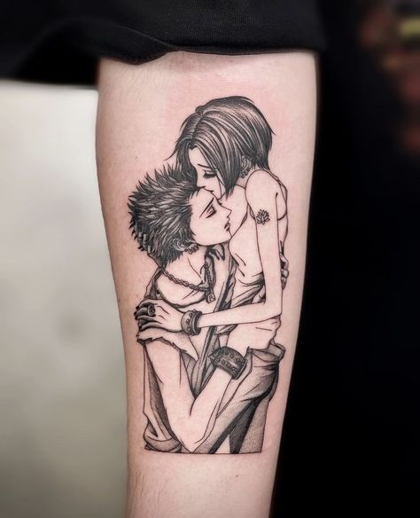 Nana And Ren Tattoo, Anime Tattoo Placement, Nana Ren Tattoo, Nana And Ren Wallpaper, Nana Tatoos, Nana Inspired Tattoos, Nana Anime Tattoo, Nana Tattoo Ideas, Nana And Ren